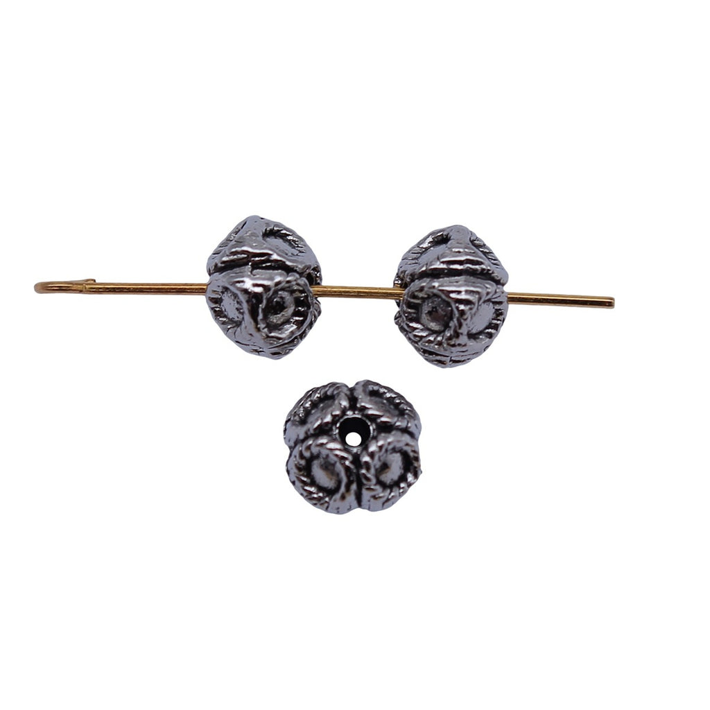 8.7x8.7x6.6mm 1.2g Antique Silver Zinc Alloy Round Small Hole Spacer Beads for Vintage Jewelry Making