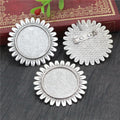 Sunflower Brooch Brooch Bezel Blank for Cabochon Craft view 3