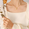 Gold 3D Cute Bull Calf Pendant Necklace Station Ball Chain view 1