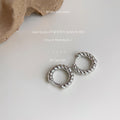 Silver Tone Micro Pavé Crystal Huggie Hoop Earrings view 4