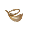 Matte Double Leaf Hinged Bracelet In Silver Tone Or Gold Tone view 5