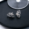 Silver Open Butterfly Wing Delicate No Pierce Ear Clips view 3
