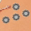 Mini Round Six Petal Flower Cabochon Trays in Four Finishes view 4