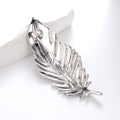 Feather Crystal Two Designs Metal Brooch Pin for Jackets and Lapels view 3