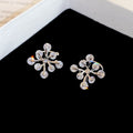 Silver Crystal Floral And Bow Ear Cuffs Four Styles view 1