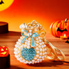 Sky-Blue Pearl-Heart-Pouch