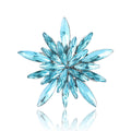 Marquise Rhinestone Star Brooch Blue Clear Crystal Burst Pin view 5