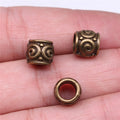 Scroll Pattern Barrel Beads in 3 Metal Finishes for Jewelry Making view 7