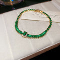 Baguette Crystal Tennis Bracelets Multi Color Center Stone view 10