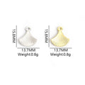 Clear Crystal Skirt Metal Jewelry Charms, 2 Finishes view 2