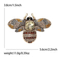 Rhinestone Crystal Bee Brooch Pink Brown Green Blue view 7