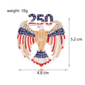 Red Gold Tone Eagle Metal Brooch Pin for Jackets and Lapels view 2