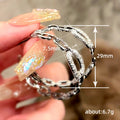 Silver Tone Chain Link Hoop Earrings With Pavé Accents view 5