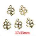 Four Leaf Clover Charms Jewelry Making Components In Detailed Metal Finishes view 6