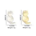Printed Sitting Cat Charms in Gold and Silver Tones, 15 Designs view 2