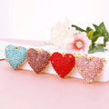Double Sided Crystal Heart Keychains in Four Colors and Random Option view 2