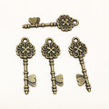 Ornate Skeleton Key Charms in Two Antique Finishes view 6