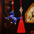 Floral Crystal Horse Keychains and Long Tassel Car Hangers view 3