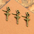 25x12mm Vintage Ballet Girl Charm Pendant