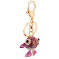 Rhinestone Fish Keychain With Split Ring And Lobster Clasp view 5