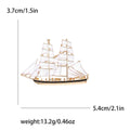 Enamel Sailing Ship Brooch Four Color Metal Finishes view 5