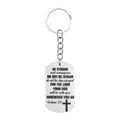 Printed Wood Bible Verse Tag Split Ring Keychain and Attached Hardware view 5