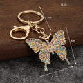 Rhinestone Butterfly Keychain With Split Ring And Lobster Clasp view 2