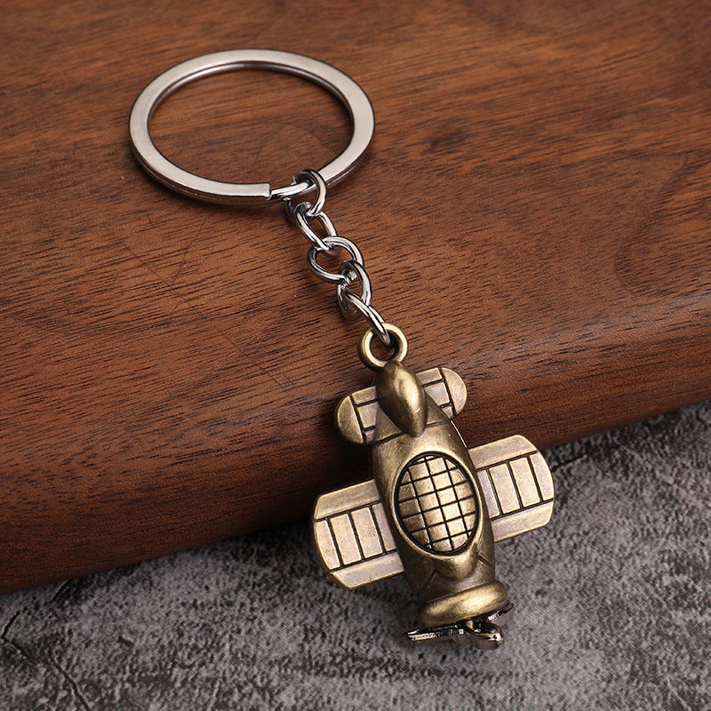 Creative Metal Airplane Engine Keychain Gift for Aviation Events
