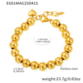 Hollow Ball Bead Bracelets Gold Steel Two-Tone Heart view 6