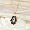 Black Hamsa Necklace