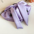 Satin Oversize Bow Hair Claw Clips Rhinestone Accents Two Colors view 7