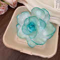 Green Red Pink Or Blue Edged Sheer Rose Duckbill Hair Clip view 6