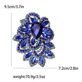 Oversized Teardrop Crystal Cluster Brooch in Ten Color Styles view 6