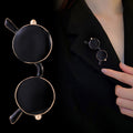 Black Gold Tone Sun Enamel Metal Brooch Pin for Jackets and Lapels view 4