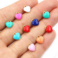 Colorful Enamel Mini Heart Charms in Nine Color Options view 2