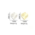 Crystal Textured Heart Alloy Charm Pendants in Two Metal Tones view 5