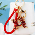 Mixed Jeweled Qilin and Lion Head Keychains in Eleven Pictured Options view 10