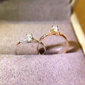 Petite Round Solitaire Ring In Silver And Gold-Tone Finishes view 3