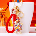 Mixed Multicolor Beaded and Crystal Turtle Keychains in Four Pictured Styles view 3