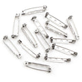 Stainless Steel Safety Pin Brooch Findings in Four Lengths view 3