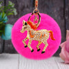 Pink-Horse Fuchsia-Pompom