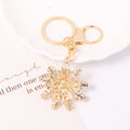 Gold Snowflake Keychain Multicolor Rhinestone Pearl Styles view 4