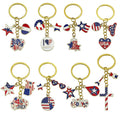 Heart Charm Keychains Featuring Blue Star Across 22 Pictured Variations view 5