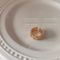 Wide Open Band Rings Clear Channel Crystals Gold Silver view 6