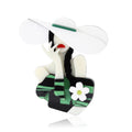 Wide Brim Hat Woman Brooch in Green or Brown Acrylic view 5