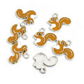 Enamel Squirrel Charms in Five Colors and Two Metal Tones view 8