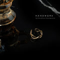 Gold-Tone Open Twist Knot Adjustable Ring Minimal Band view 4