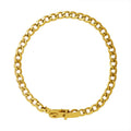 Broad Curb Link Choker Necklace with Front Clasp in Gold and Silver Tone view 5