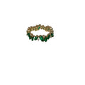 Gold Tone Emerald Green Rectangular Stone Full Eternity Band Ring view 5