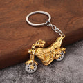Motorcycle-Shaped Metal Keychain in Five Color Finishes view 6